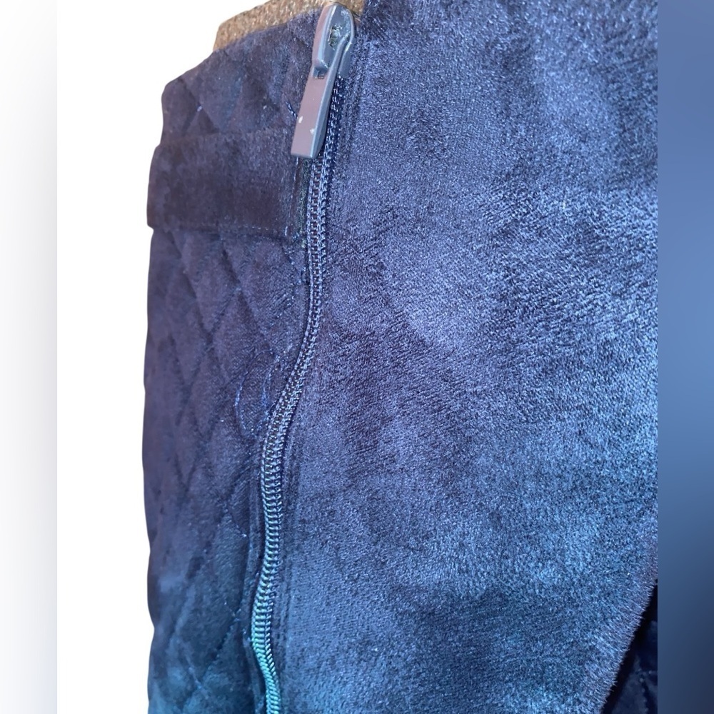 FOREVER Link Mango-23 Suede Knee High Side Zip Riding Boots Black/Gold SZ 7-1/2 - Picture 10 of 11